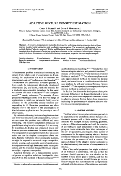 adaptive mixture density estimation