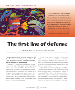 The first line of defense - Woodruff Health Sciences Center