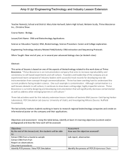 ThriveBioscience - North Shore Workforce Investment Board