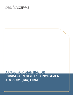 A Case For Starting Or Joining A Registered Investment