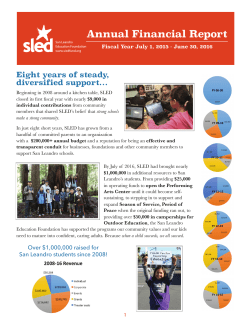 SLED Annual Financial Report - San Leandro Education Foundation