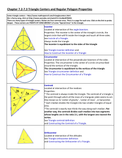 Concurrence of Lines, Regular Polygons
