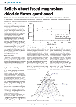 Beliefs about Magnesium Chloride fluxes questioned