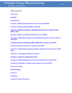 Columbia County Portraits - Columbia County Historical Society