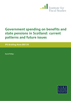 Government spending on benefits and state pensions in Scotland
