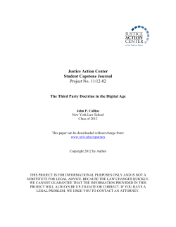 The Third Party Doctrine in the Digital Age