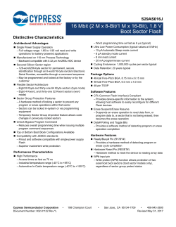 S29AS016J 16 Mbit (2 M x 8-Bit/1 M x 16