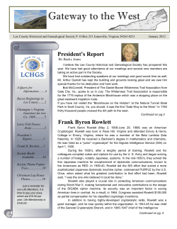 Gateway to the West - Lee County Virginia Historical and