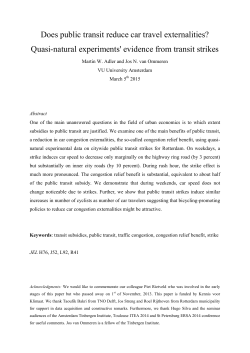 Does public transit reduce car travel externalities?
