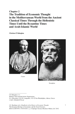 The Tradition of Economic Thought in the Mediterranean