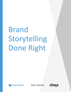 Brand Storytelling done right