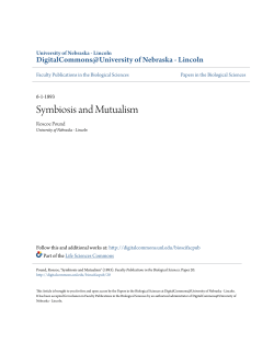 Symbiosis and Mutualism - DigitalCommons@University of