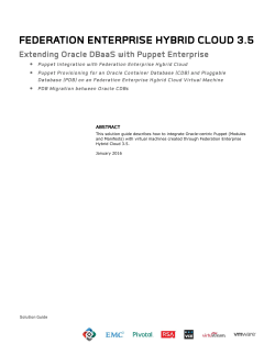 FEHC 3.5 Extending Oracle DBaaS with Puppet Enterprise