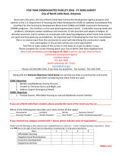 five year consolidated plan - North Little Rock Police Department