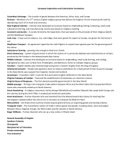 European Exploration and Colonization Vocabulary Columbian