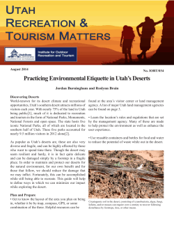 Practicing Environmental Etiquette in Utah`s Deserts