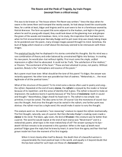 Poe / &ldquo;The Raven&rdquo; Handouts