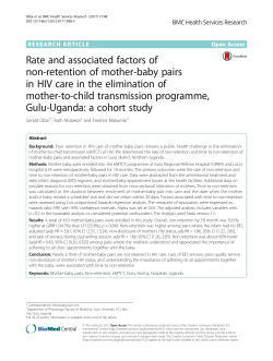 Rate and associated factors of non-retention of mother