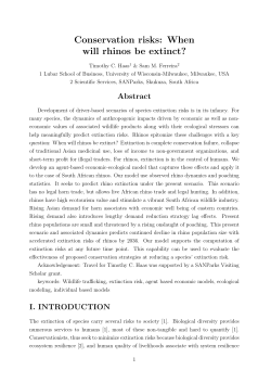 Conservation risks: When will rhinos be extinct?