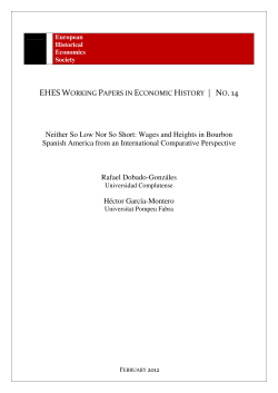 EHES WP 14 - European Historical Economics Society
