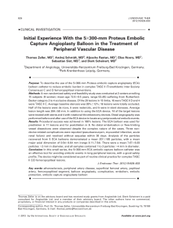 Initial Experience With the 53300-mm Proteus Embolic