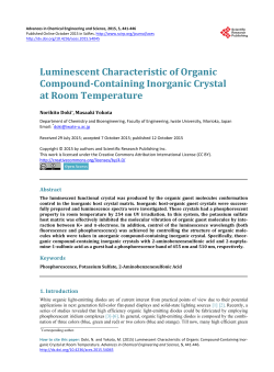 Luminescent Characteristic of Organic Compound