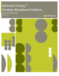 Motorola Canopy Wireless Broadband Platform