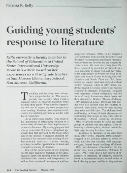 Guiding young students` response to literature