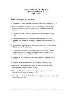 Greenwich Visual Arts Objectives Drawing and Painting High School