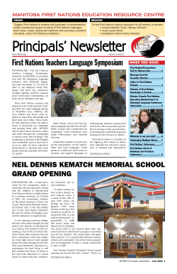 December 2007  - Manitoba First Nations Education Resource