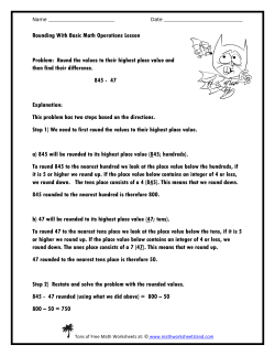 Rounding With Basic Math Operations Lesson