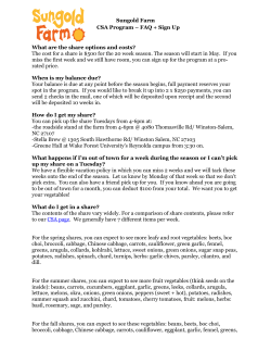 Sungold Farm CSA Program &ndash; FAQ + Sign Up What are the share