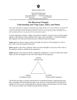 The Rhetorical Triangle: Understanding and Using Logos, Ethos