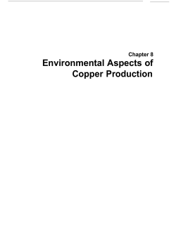 Ch. 8: Environmental Aspects of Copper Production
