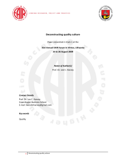 Deconstructing quality culture