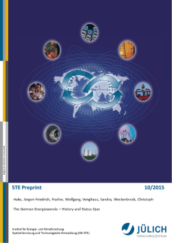 The German Energiewende &ndash; History and Status Quo