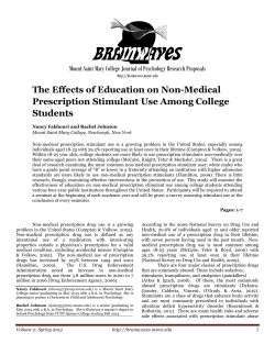The Effects of Education on Non-Medical Prescription Stimulant Use
