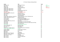 3-4 Premiers` Reading Challenge Booklist Author Title Years