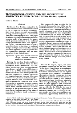 technological change and the productivity