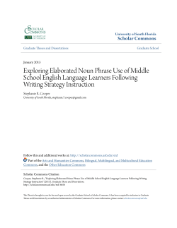Exploring Elaborated Noun Phrase Use of Middle School English