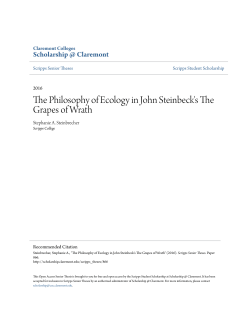 The Philosophy of Ecology in John Steinbeck`s The Grapes of Wrath