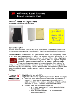 Post-it&reg; Notes for Digital Pens
