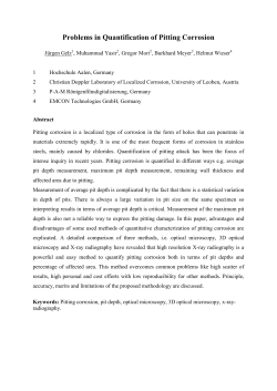 3-Problems in Quantification of Corrosion