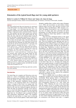 Kinematics of the typical beach flags start for young adult sprinters