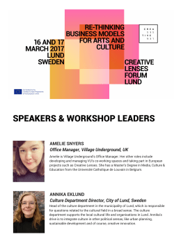 Creative Lenses Forum Lund