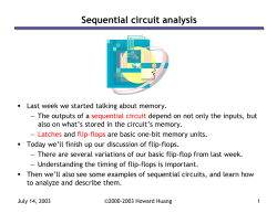 Sequential circuit analysis
