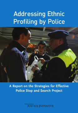 Addressing Ethnic Profiling by Police