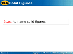 10-6 Solid Figures