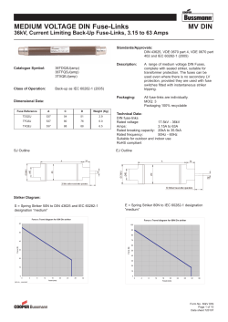 MEDIUM VOLTAGE DIN Fuse-Links MV DIN