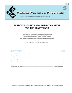 Pesticide Safety and Calibration Math for the Homeowner, PPP-39